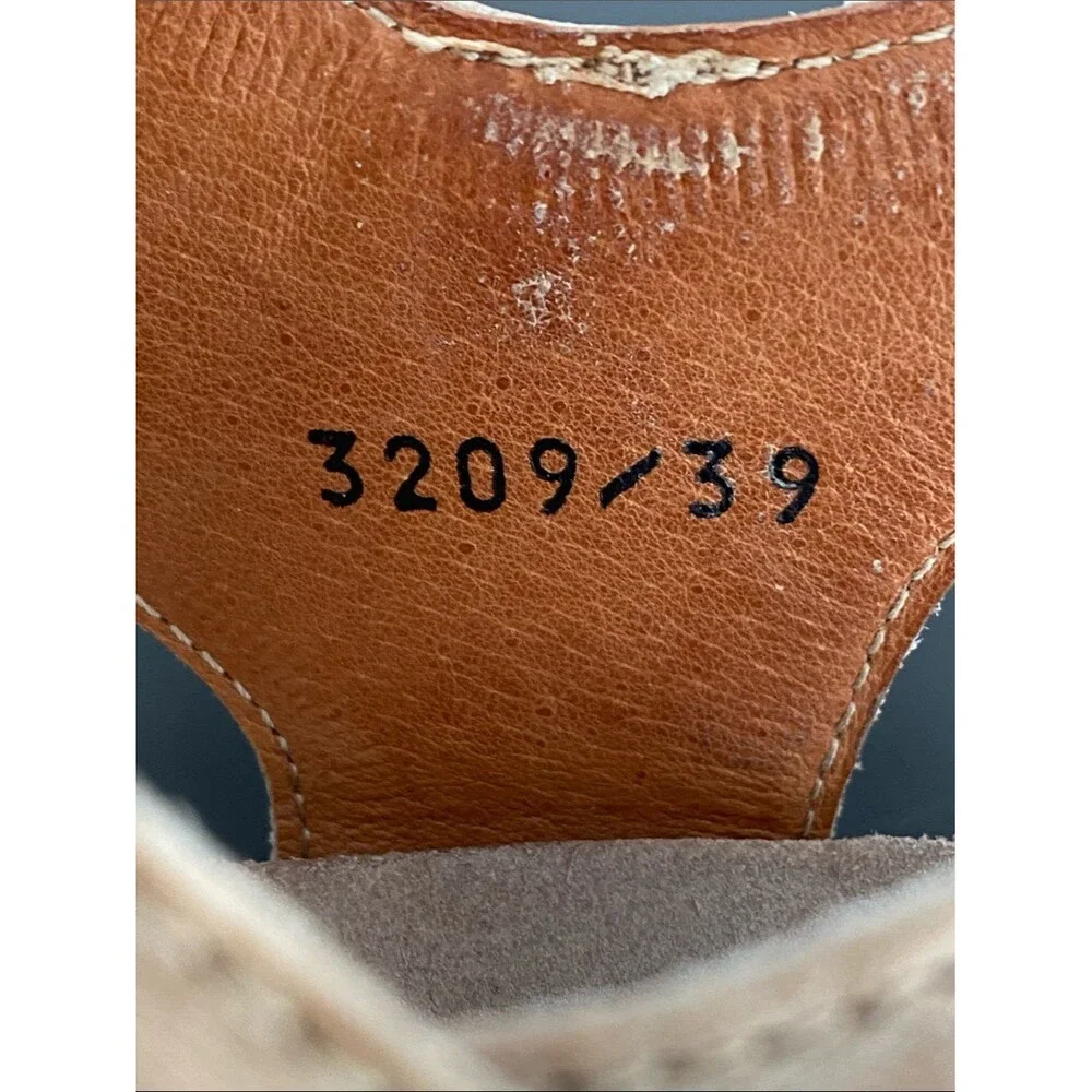 Taos Footwear Taupe Suede Wedge Sandals Hook & Loop 39 /US 8.5 Boho Chic Coastal